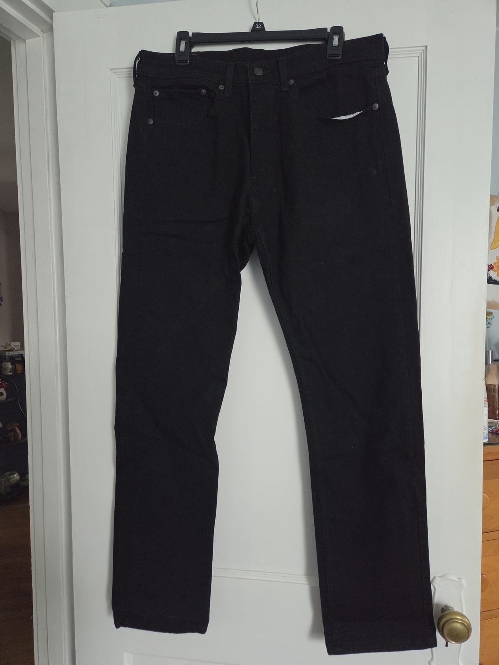 Levi Men's Black Straight-Leg Pants